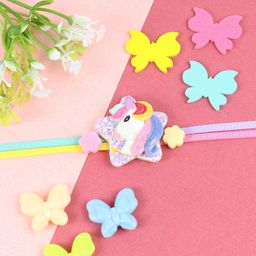 Asthetika Boys Unicorn Thread Rakhi with Roli Chawal-20