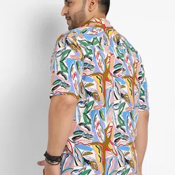 Instafab Plus Plus Size Classic Abstract Printed Casual Shirt image 4