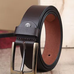 HENEDA Men Textured Leather Formal Belt-image-42