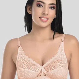 StyFun Pack Of 3 Beige & Pink Non Padded & Non Wired Floral Bra-image-93
