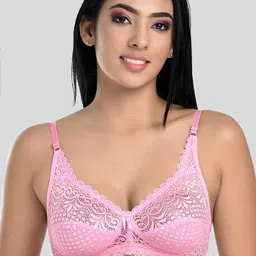 StyFun Pack Of 2 Black & Pink Non Padded & Non-Wired Everyday Bra-image-94