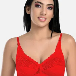 StyFun Pack Of 3 Blue & Green Non Padded & Non Wired Floral Bra-image-92