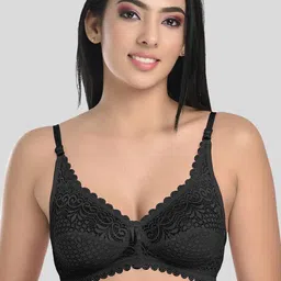 StyFun Pack Of 4 Pink & Blue Non Padded & Non Wired Floral Bra-image-30