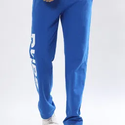 WEARDUDS Men Typography Printed Relaxed-Fit Cotton Track Pants-31