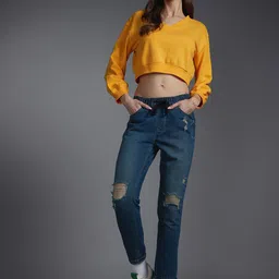 Recap Women Mom-Fit High-Rise Ripped Lean Light Fade Jeans-image-45