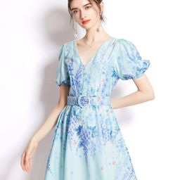 JC Collection Women Blue Floral Printed Mini Dress-image-74