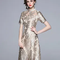 JC Collection Grey Floral Dress-picture-15