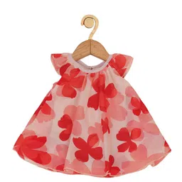 Creative Kids Girls Floral Printed Cap Sleeves A-Line Dress-image-29