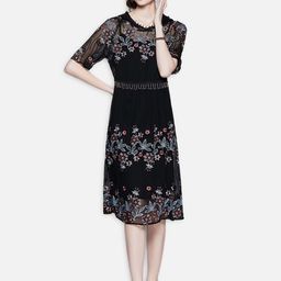 JC Collection Black Floral Dress-image-29