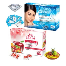 Lilium Fruit Glow & Diamond Facial Kit For Luminous Glowing Complexion - 60g Each-5