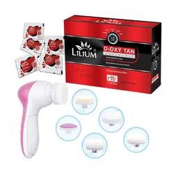 Lilium D-Oxy Tan Facial Kit For Effective Anti Sun Tan - 60g With 5-In-1 Massager-3