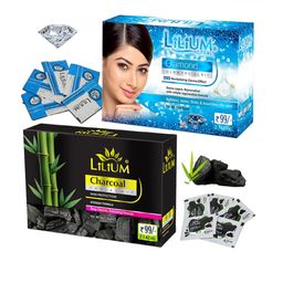 Lilium Diamond & Charcoal Facial Kit For Nourishes Skin & Exfoliating - 60g Each-4