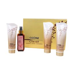 Ozone CTM Set of 4 Cleanser-Walnut Scrub-Rose Toner- Almond Massage Cream-15