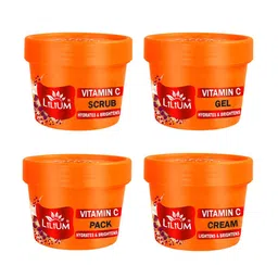 Lilium Vitamin C Facial Scrub Gel Pack Cream Set for Hydration & Brightening - 100g Each-8