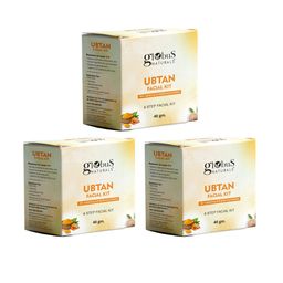 Globus naturals Set Of 3 Ubtan 6 Step Facial Kit For Radiant & Glowing Skin - 40g Each-6