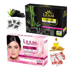 Lilium Charcoal & Whitening Facial Kit For Luminous and Radiant Complexion - 30g Each-22