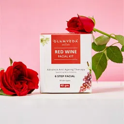 GLAMVEDA Set Of 3 Rice Water Brightening-Red Wine Advance Anti Ageing & Gold Facial Kit 40gm Each-9