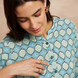 all about you Ethnic Motifs Printed Straight Pure Cotton Kurta-image-72