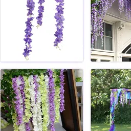 WELL ART GALLERY Purple and Green 10 Pieces Artificial Plants-image-88