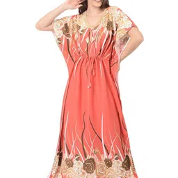 Noty Floral Printed Maxi Kaftan Nightdress-picture-29