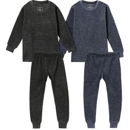 The Boo Boo Club Kids Pack Of 2 Striped Ribbed Thermal Set-47