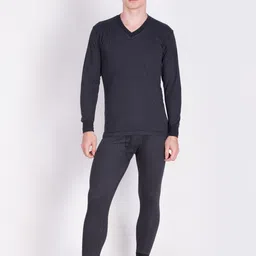 Dollar Ultra Men Black Solid Cotton Thermal Set-picture-19