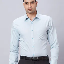 Raymond Self Design Pure Cotton Slim Fit Formal Shirt-image-72