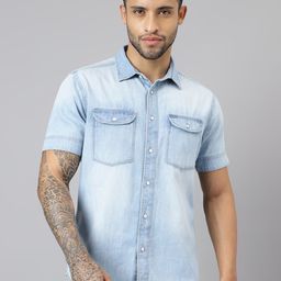 Woodland Faded Cotton Denim Shirt-picture-39