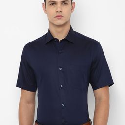 Louis Philippe Men Navy Blue Formal Shirt-image-90