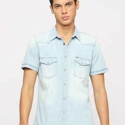 Pepe Jeans Faded Pure Cotton Casual Shirt-image-84
