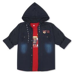 CAVIO Boys Comfort Hooded Chest Pocket Pure Cotton Casual Shirt-picture-40