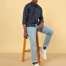 Wrangler Tartan Checked Cotton Opaque Casual Shirt-image-7