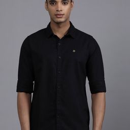 WROGN Spread Collar Custom Denim Acrylic Casual Shirt-image-10