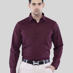 ASCIIBLUES Opaque Cotton Slim Fit Formal Shirt-image-97
