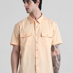 Jack & Jones Spread Collar Pocket Cotton Casual Shirt-image-13