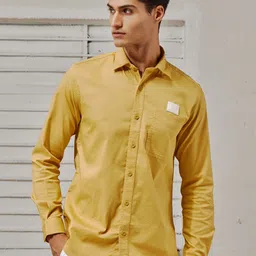 Red Flame Spread Collar Long Sleeves Casual Shirt-image-46