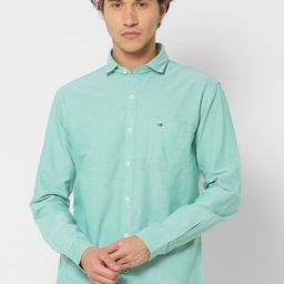 Red Flame Cotton Cutaway Collar Curved Casual Shirt-image-61
