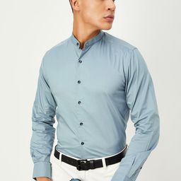 max mandarin collar Long Sleeves Casual Cotton Shirt-image-64