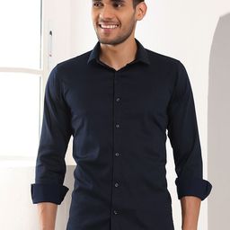 FILO HEVIS  Classic Cotton Spread Collar Casual Shirt-image-48