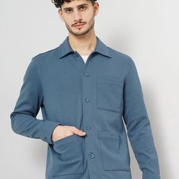 Celio Classic Opaque Oversized Spread Collar Casual Shirt-picture-10