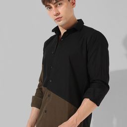 Campus Sutra Classic Colourblocked Cotton Casual Shirt-image-80