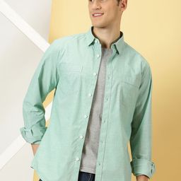 Thomas Scott Classic Spread Collar Chambray Pure Cotton Casual Shirt-picture-41