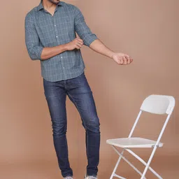 RAVINIK Men Slim Fit Opaque Casual Shirt-picture-4