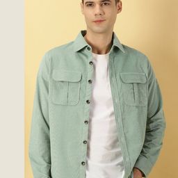 Thomas Scott Premium Slim Fit Corduroy Casual Shirt-image-50