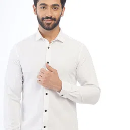 JB STUDIO Men Men Solid Spread Collar Slim Fit Casual Shirt-image-9