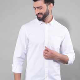 Canary London Smart Slim Fit Spread Collar Cotton Casual Shirt-image-16