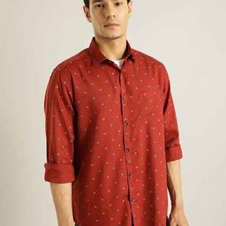 Indian Terrain Chiseled Slim Fit Floral Printed Casual Shirt-picture-4