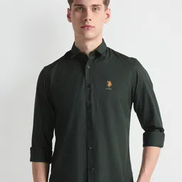 U.S. Polo Assn. Denim Co. Slim Fit Opaque Casual Shirt-image-48
