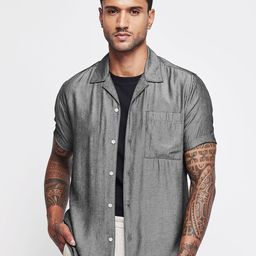 Red Flame Men Slim Fit Solid Cuban Collar Casual Shirt-image-12