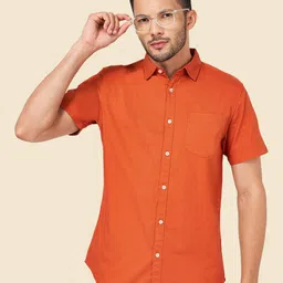 BYFORD by Pantaloons Spread Collar Cotton Slim Fit Casual Shirt-picture-44